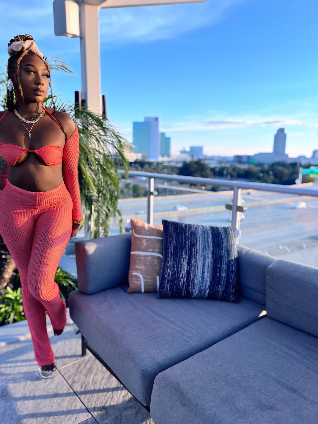 Georgia Peach Pant Set - Peach