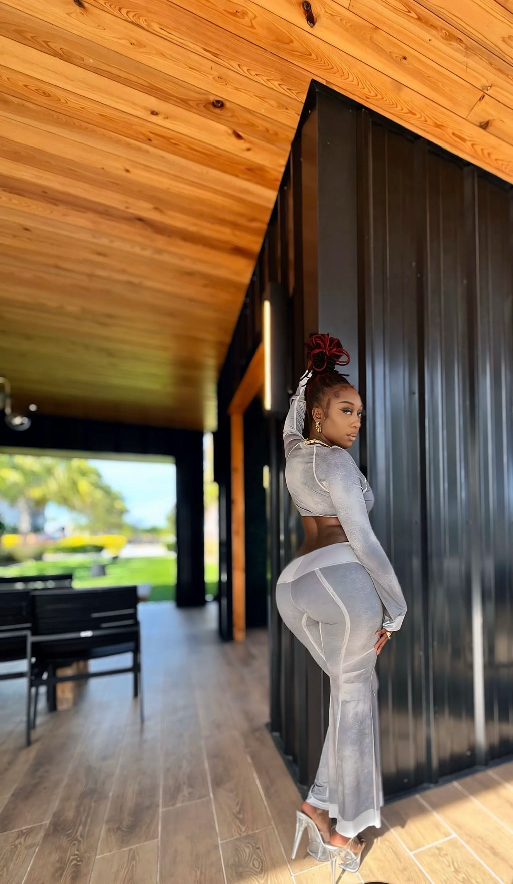 Shades Of Gray Pant Set - Gray