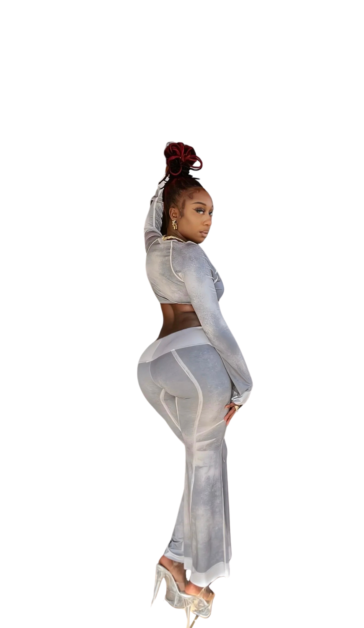 Shades Of Gray Pant Set - Gray