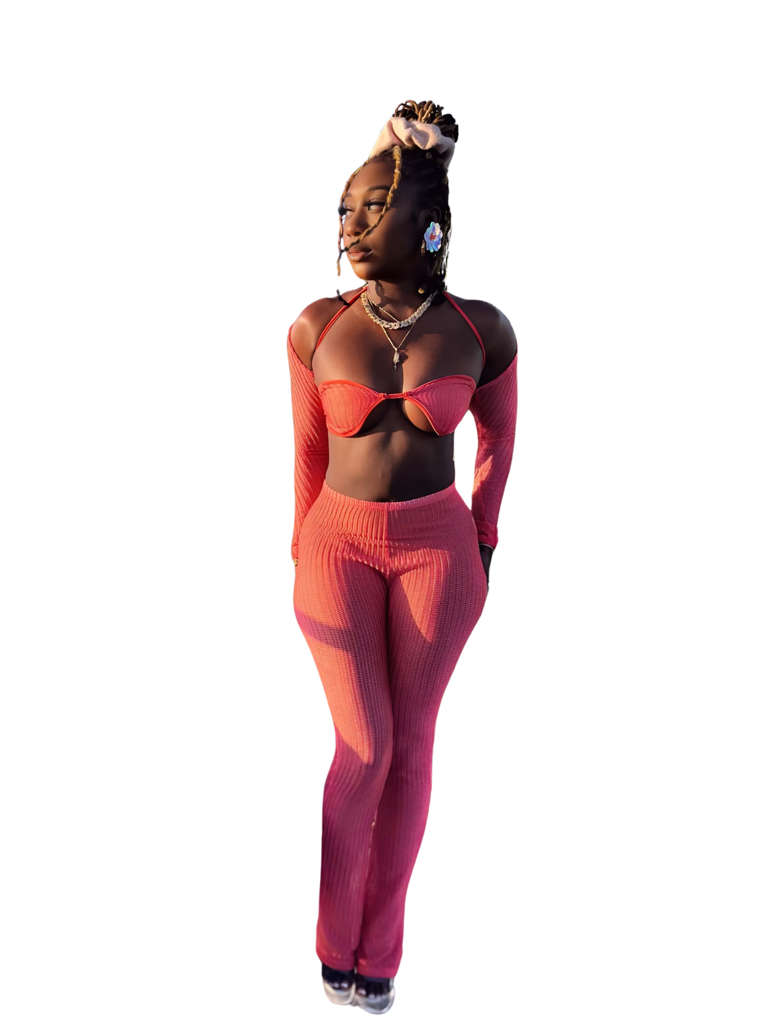 Georgia Peach Pant Set - Peach