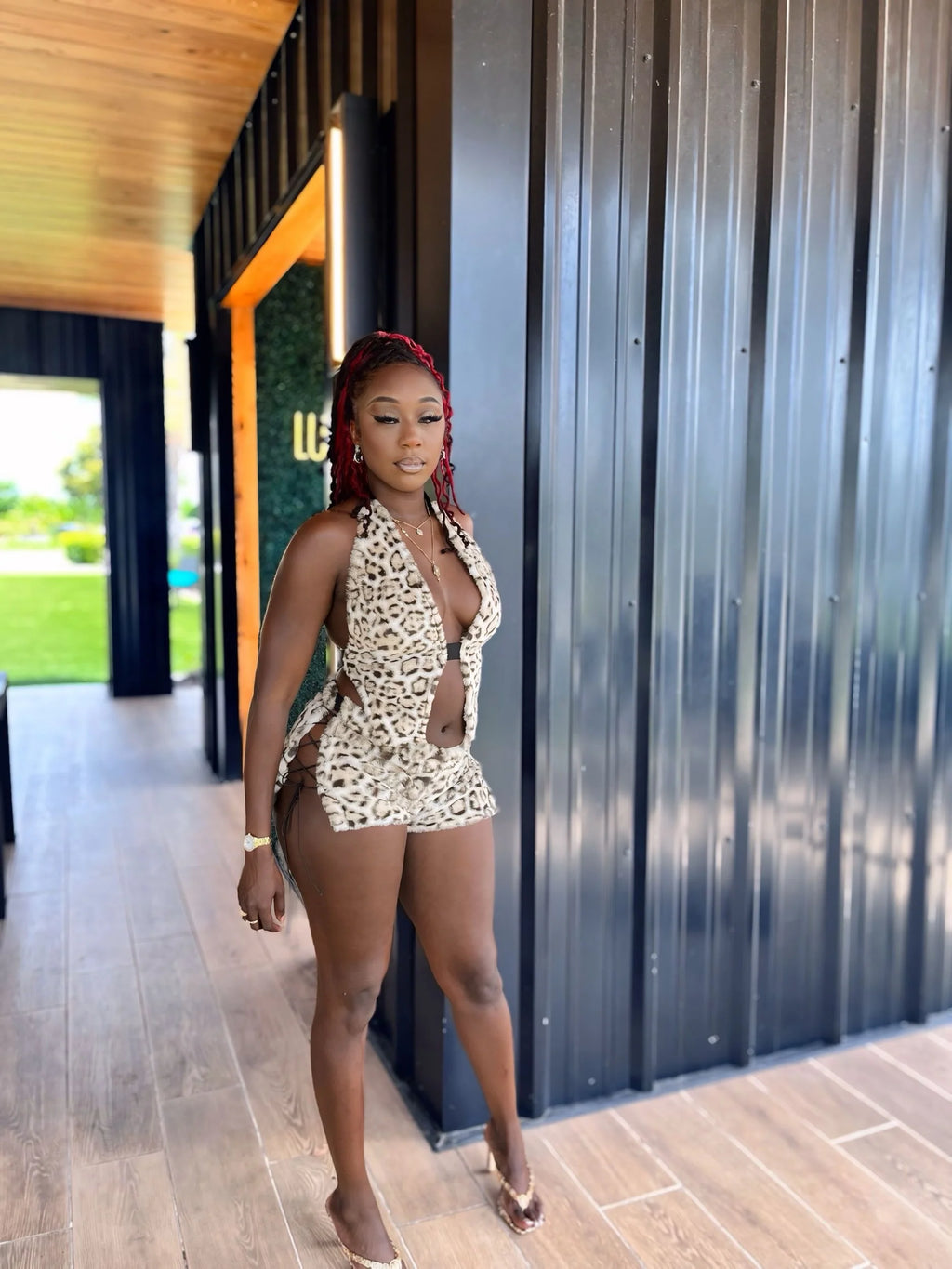 Wild Passion Short Set - Leopard Print